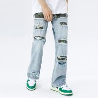 Spot Ins European And American Coast Scraping Crowd Straight Jeans MenS Design Sense Vintage Black Casual Pants