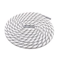 【LZ】◎▬◙  Coolstring-Round Striped Rope Laces Bootlaces brancos cadarço de poliéster adequado para patins caminhadas sapatos ao ar livre