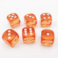 14.5MM Printing Precision Dice Translucent Colors 0.57inch, 6pcs Set