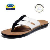 Scholl Mens Slippers Thong Sandals Eagle II รองเท้าแตะคีบ สำหรับผู้ชายและผู้หญิง รองเท้าสุขภาพ Comfort Sandal เบา ทนทาน White Brazillian3 3u-1958 รองเท้าคีบ ชาย หญิง