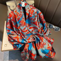 ☊✻ Spring Scarf Womens Luxury Design Scarf Silk Smooth Scarf Soft Muslim Headband Shawl Beach 85x180cm