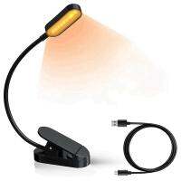 Clip on Reading Light Accessory for Reading in Bed, with 3 Color Temperatures,Stepless Dimming Brightness