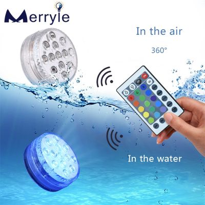 RGB Color Ubmersible Light 13 Led Waterproof Underwater Lamp for Garden Swimming Pool Fountain Spa Party Bathroom Remote Control