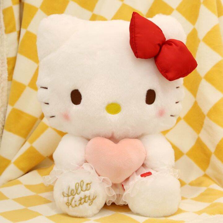 หมอนตุ๊กตาหัวใจคิวปิดยัดไส้ผ้าขนสัตว์สัตว์สำหรับเด็ก-sanrio-plushie-ลายตุ๊กตาหนานุ่ม-hello-kitty-ของขวัญวันเกิดเด็กผู้หญิงสำหรับเด็ก