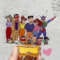 Crayon Shin Chan Cartoon Decorative Ornaments Anime Figure Japanese Model Double Sided Transparent Acrylic Toys Festival Gifts