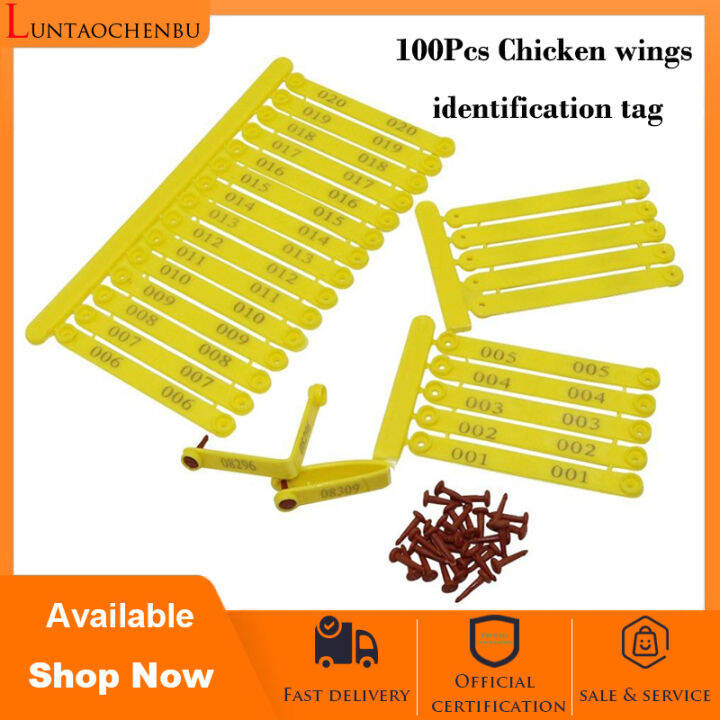 100Pcs Bird code Wingband Chicken wings identification ring Bird wing