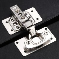 Furniture Hinge Repair Plate Secure Fixation Stainless Steel Hinge Fixing Plate Bracket with Mounting Screws for Cabinet