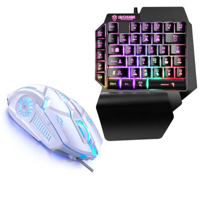One-Handed Mechanical Gaming Keyboard RGB Backlit Portable Mini Gaming Keypad Ergonomic Game Controller for PC PS4 Xbox Gamer