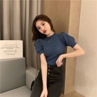 Zarağcounters Authentic Hubble-Bubble Sleeve Short Jacket Short Sleeve T-Shirt Female Summer Knit Render Unlined Upper Garment In The Spring And Autumn 2022เสื้อแจ็คเก็ตแขนสั้น