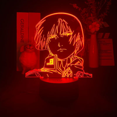 Anime Fullmetal Alchemist Roy Mustang Figure LED Night Light for Kids Touch Sensor 3d Lamp Color Changing Usb Desk 3d Lamp Manga