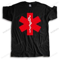 เสื้อยืดโอเวอร์ไซส์เสื้อยืด ผ้าฝ้าย พิมพ์ลาย Emergency Medical Care First Responder แฟชั่นฤดูร้อน สําหรับผู้ชายS-4XL  RART