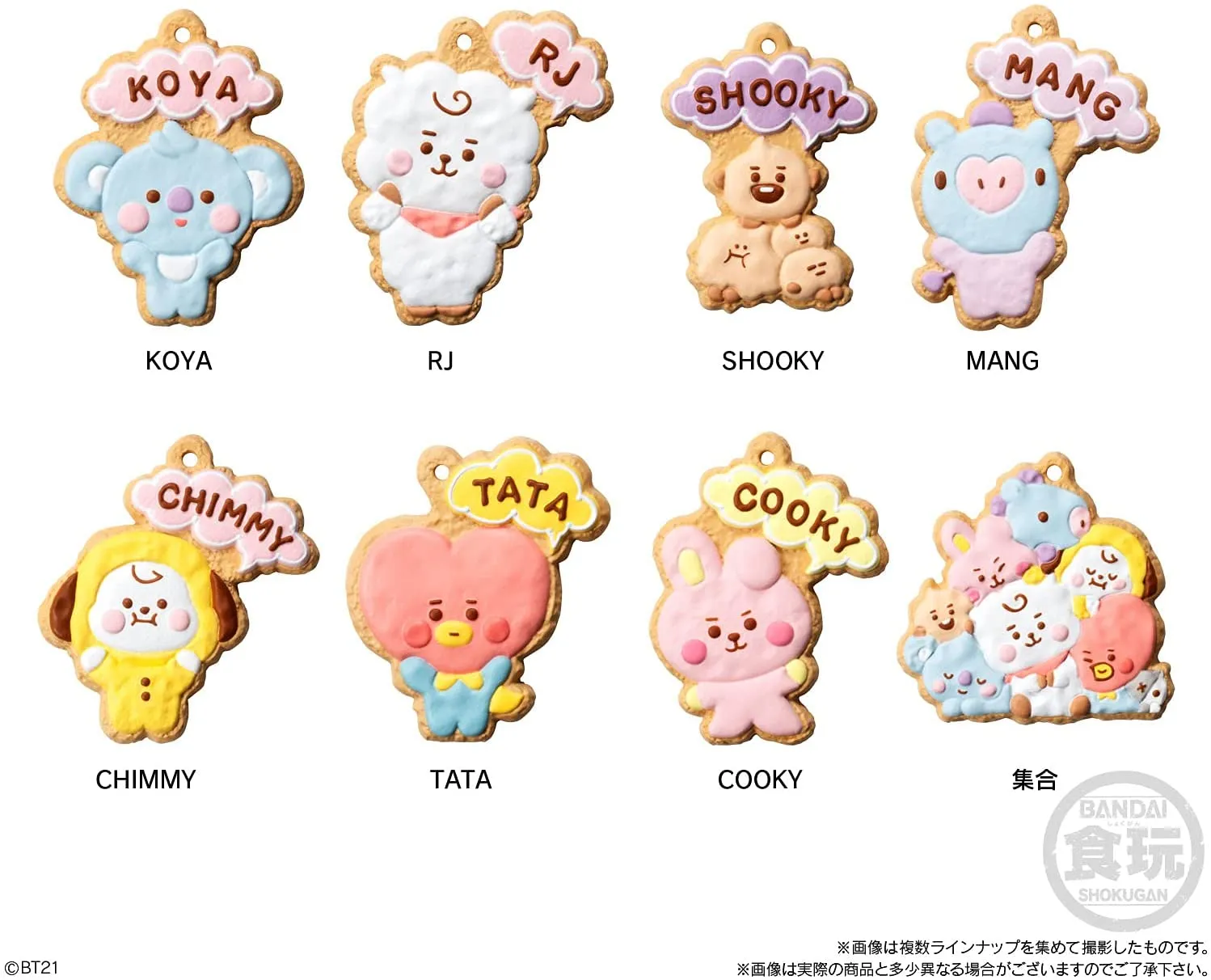 BT21 Cookie Charm Mascot vol3 14pcs Box