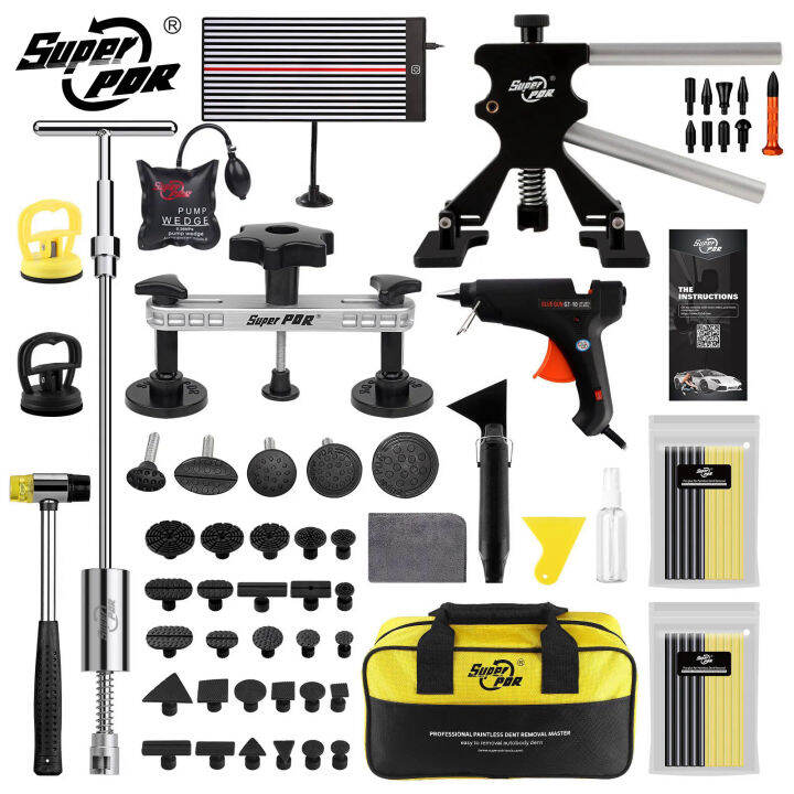 Super PDR เครื่องมือรถ Dent Removal Kit Paintless Dent Repair Kits Dent
