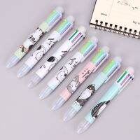 6 in 1 Ballpoint Pen Multi Color Press Ball Pen Creative Stationary Marking Pens Office School Supplies Pens