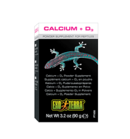 Exo Terra Calcium+D3 แคลเซี่ยมชนิดผง ปราศจากฟอสฟอรัส ผสมวิตามิน D3 ขนาด 90 กรัม