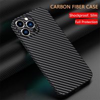 For Iphone 14 13 12 Mini 11 Pro Max Case Slim Carbon Fiber Matte Hard PC Protective Phone Case For Iphone XR X XS 7 8 Plus Cover