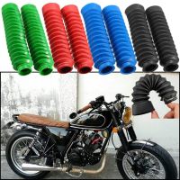 2pcs Universal Motorcycle Rubber Front Fork Cover Shock Absorbing Protector Gaiters Boot Gaitor For Harley