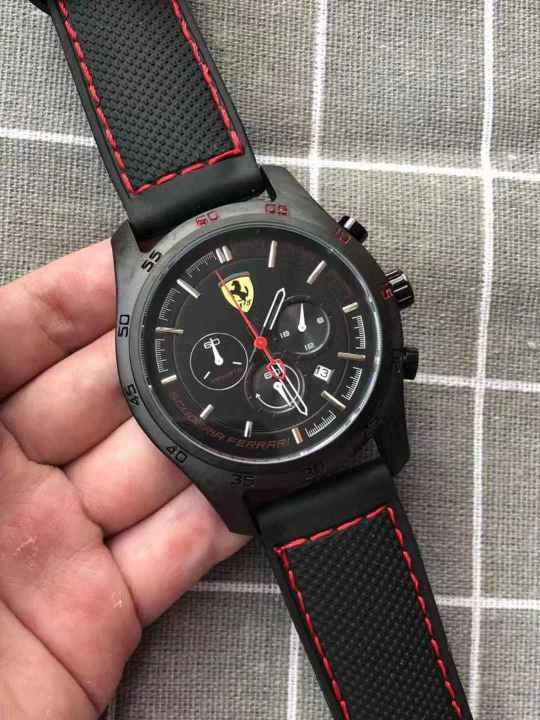 2021ใหม่ NO.1 Ferraris นาฬิกาสายรัดซิลิโคนนาฬิกาสำหรับผู้ชายกันน้ำกีฬาผู้ชายนาฬิกาควอตซ์โครโนกราฟชายนาฬิกา