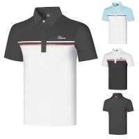 T TIT New Style golf Clothing Men Short-Sleeved T-Shirt Breathable Quick-Drying Sports Casual Top Contrast Color polo