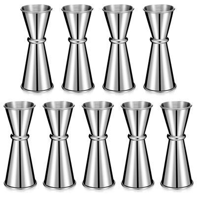 9 Pieces Jigger for Bartending Cocktail Jigger 2 Oz 1 Oz, 304 Stainless Steel Shot Measure Cup