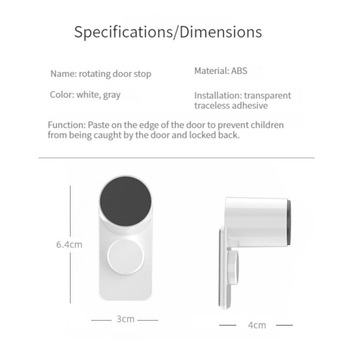 hamshmoc-ล็อก-pintu-bayi-นิรภัยกันหนีบหมุนได้ตัวยึดประตูสำหรับอุปกรณ์ปกป้องทารกนิ้วเด็กทารกป้องกันการหยิกสิ่งประดิษฐ์ที่ประตูหนีบป้องกันติดตั้งได้ง่ายในครัวเรือน