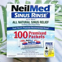 บ ร ร เ ท า อ า ก า ร ไ ซ นั ส Sinus Rinse All Natural Relief 100 Premixed Packets (NeilMed®) USP Grade