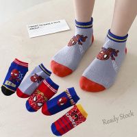 【hot sale】 ✧ﺴ C10 5 Pairs Baby Cartoon Socks Set Childrens Socks Spiderman Superhero Princess Cartoon Anime Series Cotton Boy Girls Kids Invisible Boat Socks