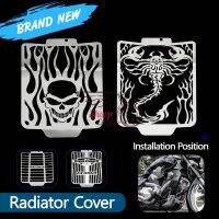 Motorcycle Scorpion Skull Flame Style Chrome Cool Radiator Grill Grille Cover Guard For Suzuki Boulevard M109R VZR1800 2006-2023