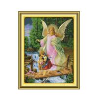 Joy Sunday Angel Escort China 11CT 14CT Cross Stitch Kit Cute Little Girl Cross Sewing Embroidery Handmade Fun Painting