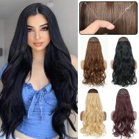 AZQUEEN Synthetic Wavy No Clip Hair Extensions Adjustable Piece Fake Hairpiece