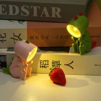 LED Night Light Mini Dinosaur Light Student Gift Cartoon Pet Folding Table Lamp Kids Room Bedside Bedroom Living Room Décor