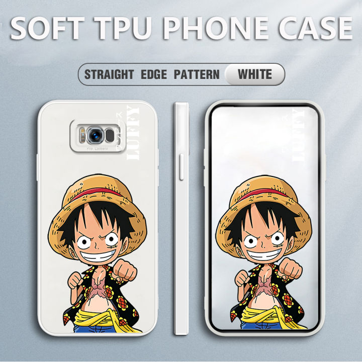 เคสโทรศัพท์-เคส-samsung-s8-case-luffy-สแควร์ซอฟต์ซิลิคอนฟูลเฮาส์-ป้องกันการกระแทก-ฝาหลังยางกันกระแทก-สำหรับเด็กชายเด็กหญิง