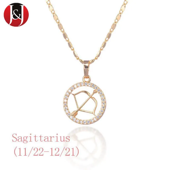 Luxury Rose Gold Zodiac Sign Necklace with FREE Box Gold Lazada PH