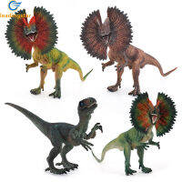 LEADINGSTAR Fast Delivery จำลองไดโนเสาร์ของเล่น Velociraptor Dilophosaurus สัตว์เครื่องประดับสำหรับของขวัญเด็ก Collection1【cod】