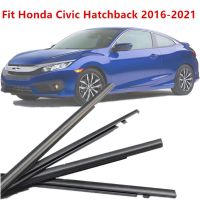 Mgs7ขายดี!!แผ่นแม่พิมพ์หน้าต่างติดรถยนต์4ชิ้นสายพานซีลเหมาะสำหรับฮอนด้า Civic Hatchback 2016 2017 2018 2019 2020 2021