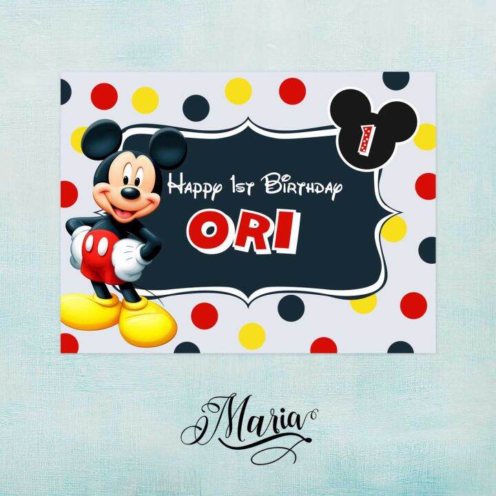 MickeyMouse Personalized Birthday Banner Decor Mickey | Lazada PH