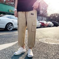 【M-2XL】Summer multi pocket baggy casual pants for boys korean cargo jogger pants for men mens jogger pants for teens trousers