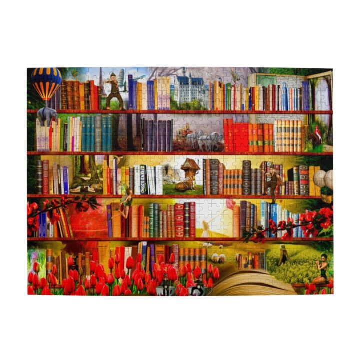 bedtime-stories-wooden-jigsaw-puzzle-500-pieces-educational-toy-painting-art-decor-decompression-toys-500pcs