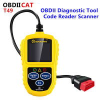 มาใหม่เดิมอ่านรหัส OBD2เครื่องมือสแกน T49 OBD 2เครื่องมือวิเคราะห์ที่มีหน้าจอสีเพื่อด่วน Reivew รหัสและข้อมูลที่สำคัญ