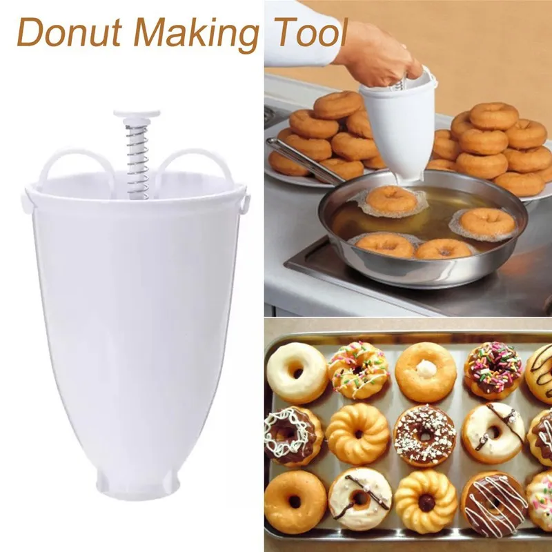 Diy Donut Maker Dispenser, Food Grade Donut Making Mold, Doughnut Maker Diy  Milking Dessert Baking Mold, Plastic Donut Maker, Kitchen Baking Tools -  Temu