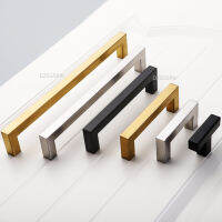 【CW】Stainless Steel Square Handl For Modern Furniture Silver Black Gold Furniture Handles kitchen cabinets handle knobs and handle