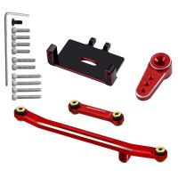 Metal Servo Mount Servo Arm Steering Rod Fit EMAX ES08MA II Servo for Axial SCX24 1/24 RC Crawler Car Upgrades Parts