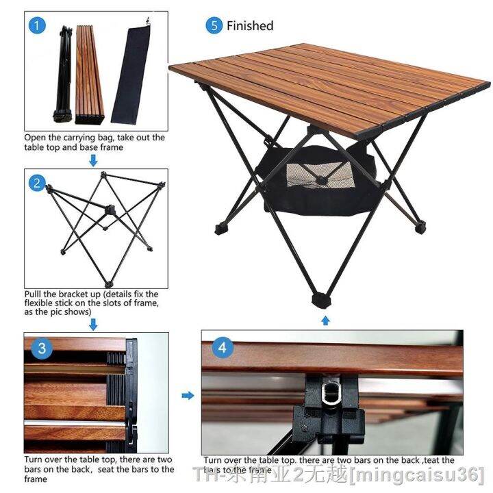 hyfvbu-aluminum-camp-table-durable-roll-up-tables-for-fishing