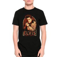 เสื้อยืดผ้าฝ้ายพิมพ์ลาย Elvis Presley Rock and Roll เสื้อยืดลําลอง แขนสั้น คอกลม ใส่สบาย คุณภาพสูง สําหรับผู้ชาย (luk-36  XG57