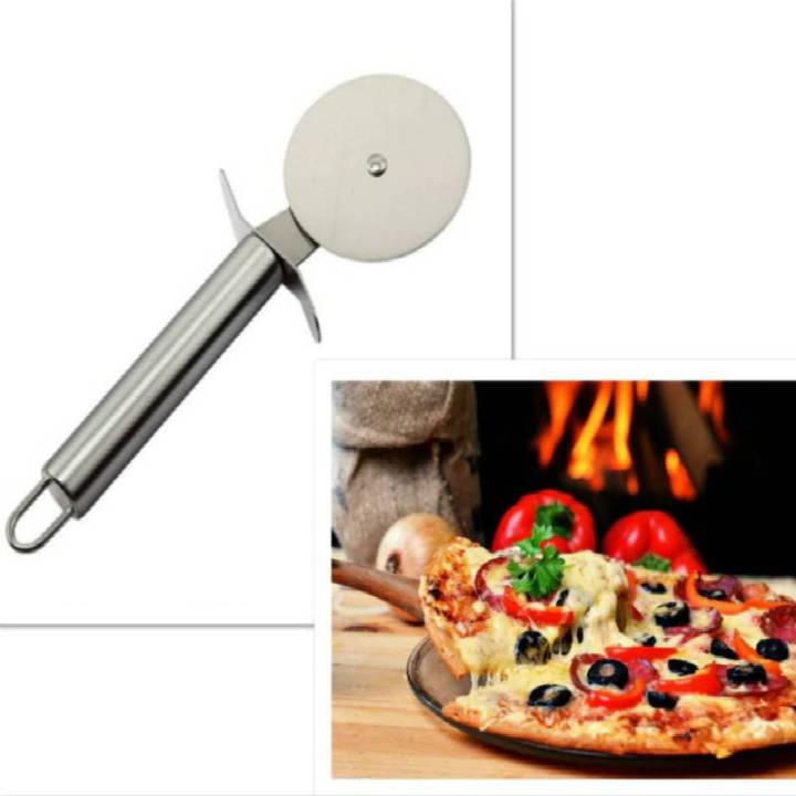 มีด-ที่ตัดพิซซ่า-มีดตัดแป้ง-มีดตัดพิซซ่า-ลูกกลิ้ง-หั่นพิซซ่า-สแตนเลสคุณภาพ-อุปกรณ์-เบเกอรี่-pizza-cutter-อุปกรณ์ทำขนม-ทำครัว