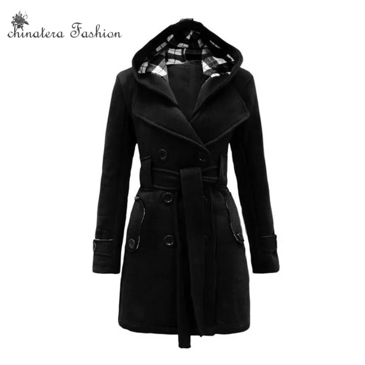 Limited Time And Low Womens Winter Double Ted Hooded Long Section Jacket Outwear Coat Lazada Womens Winter Double Ted Hooded, Womens Hooded Peacoat Small Size Xlt