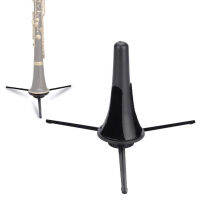 [ammoon]Foldable Clarinet Oboe Stand Straight Saxophone Tripod Holder for Wind Instrument Black