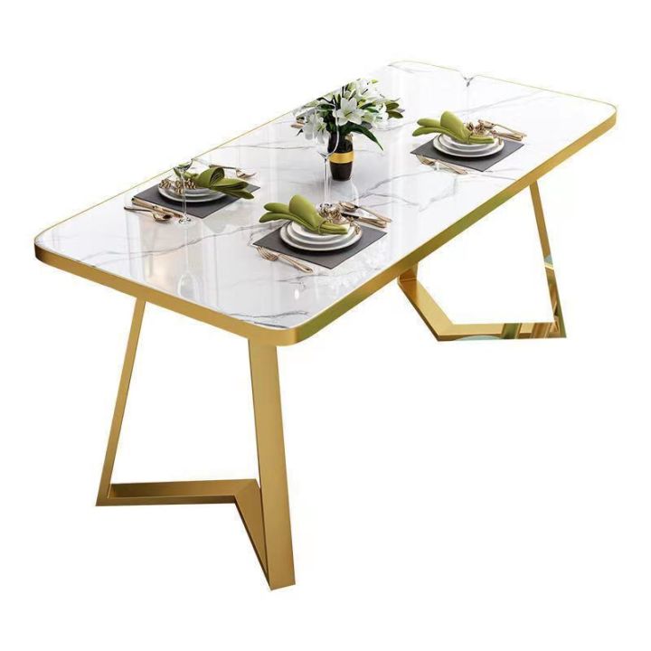 โต๊ะรับประทานอาหาร-โต๊ะเซรามิคขาขอบทอง-โต๊ะรับประทานอาหารลายหินอ่อน-โต๊ะอาหาร-โต๊ะทานข้าวสไตล์นอร์ดิก-โต๊ะเขียนหนังสือสำนักงาน