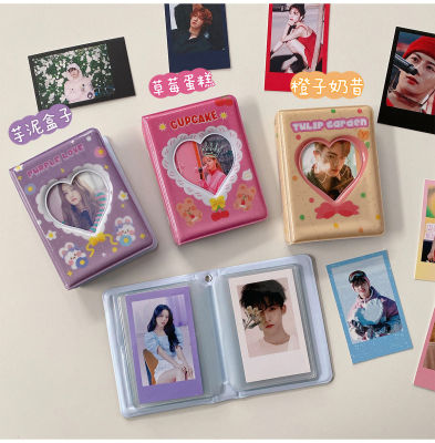 &gt;CW above3 Inch Cute Kawaii Mini Photo Album 40 Pockets Portable Kpop Photo Card Holder