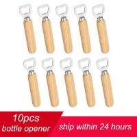 Wine Opener 10Pcs/Set Bartender Bottle Opener Rubber Wood Handheld Wine Beer Soda Glass Cap Bottle Opener for Home Kitchen Bar